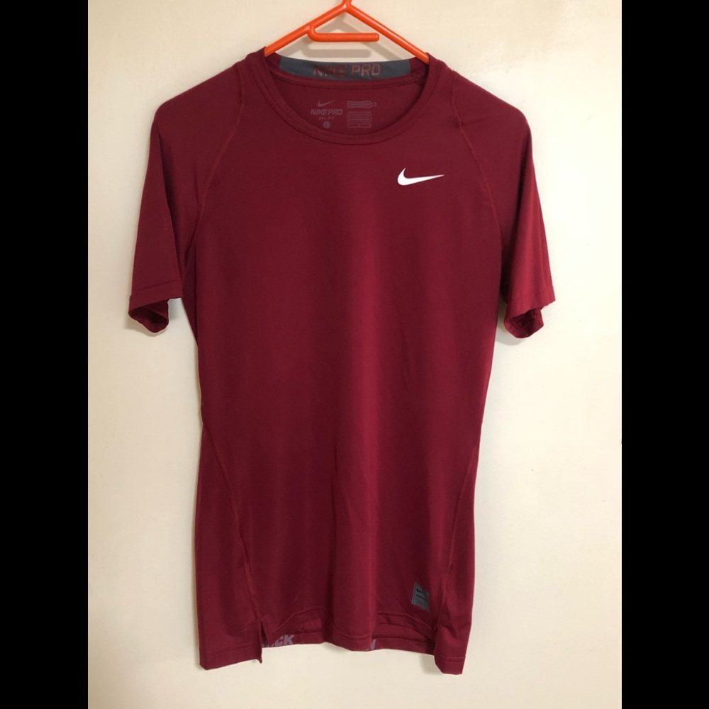 Nike Pro Dri Fit Red Compression Shirt